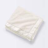 Solid Satin Edge Plush Baby Blanket - Cream - Cloud Island™