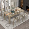 7 Piece Dining Set, Dining Table Set For 6, Dining Set Of 6 Chairs With Mutifunctional Extendable Table With 12" Leaf And 2 Drawers-Cuddlewood - 2 of 4