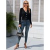 Clearlove Women's Cropped Cardigan Long Sleeve Soft Knit Rib Button Down Sweater - 4 of 4
