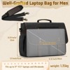 Mens Messenger Bag  Vintage Canvas Briefcase Water-resistant Large Computer Laptop Bag - 3 of 4