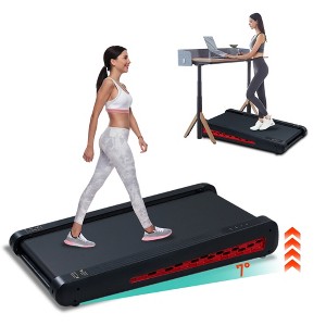Naysaye Portable Incline Treadmill Incline Full Deck Design Shock Absorption for Home Office, Black and Gray, 38"*20.9"*6.5" - 1 of 4