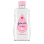 Johnson's Baby Body Pure Mineral Oil, Gentle & Soothing Massage Oil for Dry Skin - Original Scent - 14 fl oz
