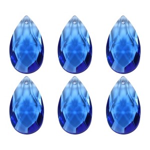 Unique Bargains Crystal Pendants Teardrop Beads for DIY Lamp Arts Crafts Decoration 6 Pcs - 1 of 4