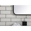 Elegant Lighting Soft corner metal rectangular mirror 22x40 inch in Black - 4 of 4