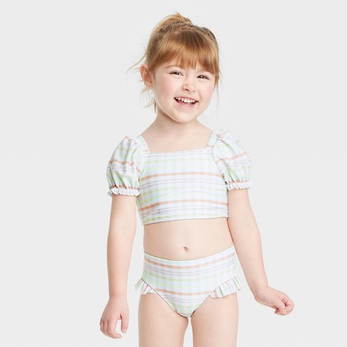 Toddler Girls 2pc Plaid Bikini Set Cat Jack Target