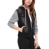 INSPIRE CHIC Women's Regular Fit Layered Drawstring Hood Denim Jacket with Pockets - 4 of 4