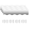 vidaXL Wall Mirror Set of 4 Transparent Glass 39.4 x 9.1 in - 2 of 4