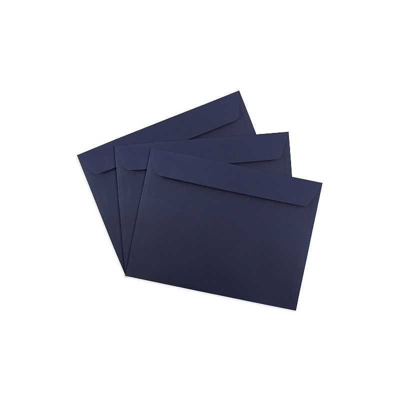 JAM Paper 9 x 12 Booklet Envelopes Navy Blue 25/Pack (263916011) , 3 of 5
