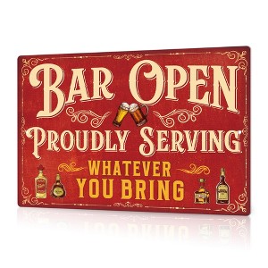 Decor Bar Sign for Home, Drink Vintage Metal Tin Sign - 1 of 4