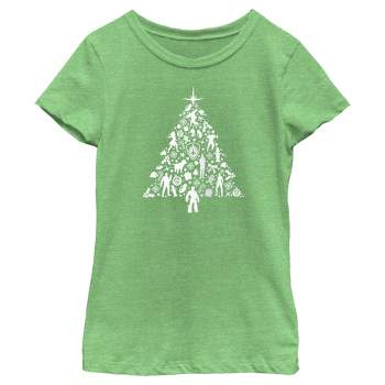 Girl\'s Star Wars: : Target Grogu - Mandalorian Athletic T-shirt X - Heather Christmas Good To Snow The Up Large