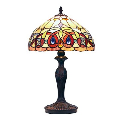 Chloe Lighting SERENITY Tiffany-style Dark Bronze 1 Light Table Lamp 12Inch Shade