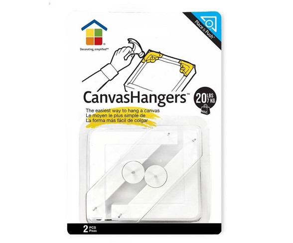 20lb Place&Push Canvas Hangers Clear - Under the Roof Decorating