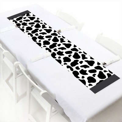 Cow Print Paper Table Runner 8ft