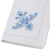 Saro Lifestyle Saro Lifestyle Embroidered Ornament Hemstitch Cotton Table Napkins (set of 6), White, 20" - 3 of 3