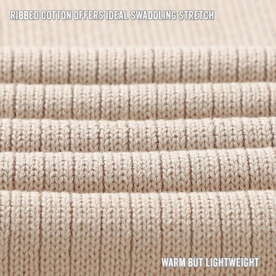 Oatmeal Ribbed Organic Cotton Baby Swaddle Blanket
