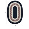 Colonial Mills Flowers Bay - Patriot Blue 4 Ft x6 Ft Oval Rug Indoor/Outdoor 100% Polypropylene - 2 of 2