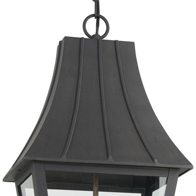 Chateau Grande 4-Light Sand Coal and Gold Outdoor Hanging Lantern