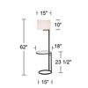 360 Lighting Space Saver Modern Floor Lamp with Tray Table 62" Tall Black Metal White Fabric Drum Shade for Living Room Bedroom Office House Home - 4 of 4