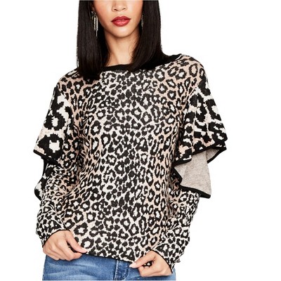 Rachel Roy Womens Ruffled Pullover Sweater
