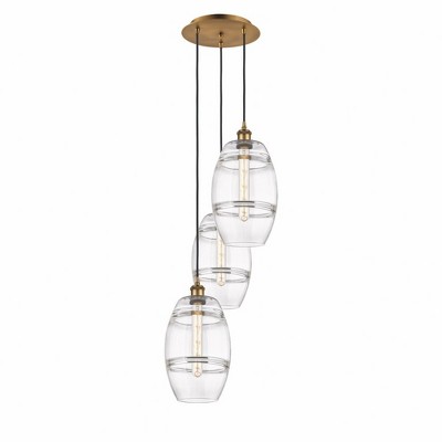 Vaz - 3 Light Cord Hung Multi Pendant In Industrial Style-30.38 Inches Tall and 14.5 Inches Wide
