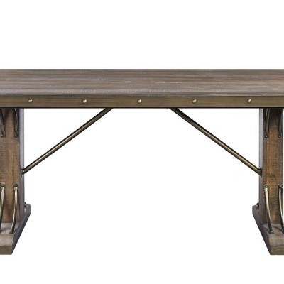 Raphaela 78" Reclaimed Wood Extendable Dining Table in Weathered Cherry