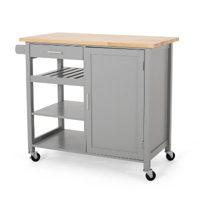 NicBex 1 Drawer Rolling Kitchen Island Cart with 1 Cabinet and 3 Open Shelves,Kitchen Island on Wheels with Towel Rack,Island Table for Kitchen