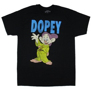 Disney Men's Snow White And The Seven Dwarfs Dopey Adult Short Sleeve T-Shirt - 1 of 3