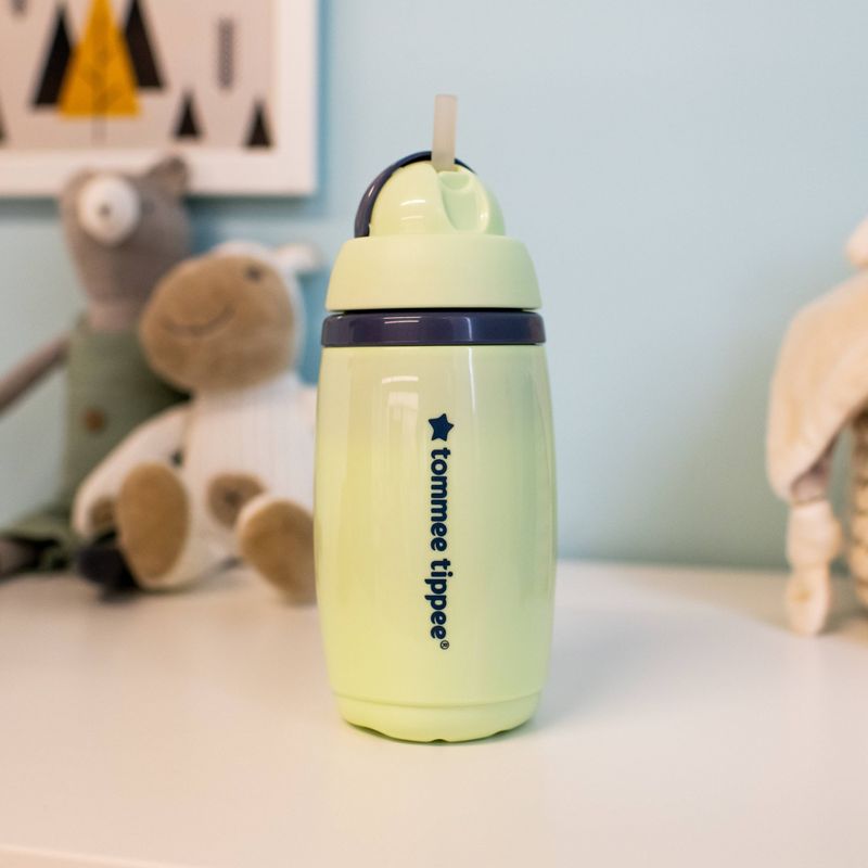 Tommee Tippee 9 fl oz Superstar Insulated Sippy Straw Cup - Light Green, 6 of 9