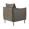 Set of 2 Felix Upholstery Livingroom Vegan Leather Armchair with Metal Legs | KARAT HOME - 4 of 4