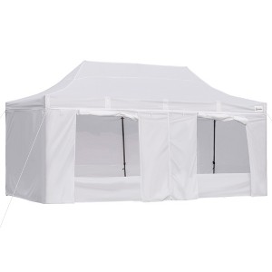 Outsunny 10' x 20' Heavy Duty Pop Up Canopy with 7 Removable Zippered Sidewall, Bottom Privacy Sidewall, Roller Bag, Upgraded Tube - 1 of 4