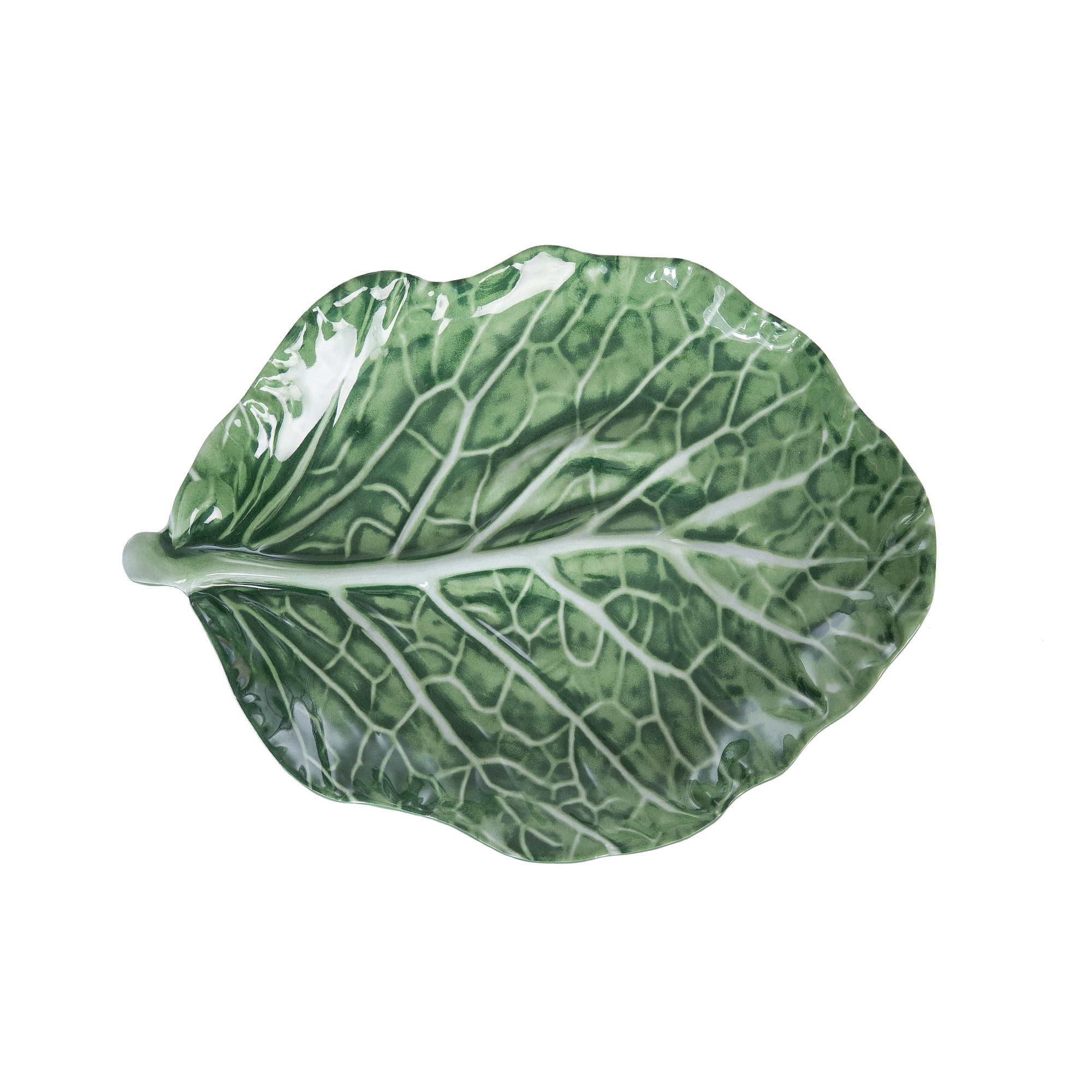 C&F Home Cabbage Leaf Large Serving Platter 15.75"