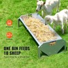 VEVOR Livestock Feeding Trough,22 Gallon Capacity,45" Hay Feeder, Heavy Duty Steel Livestock Trough, Galvanized Steel Sheep Feeder Trough Feeding up - 3 of 4