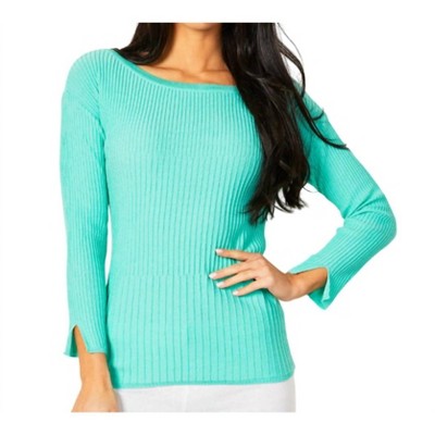 Women's Ribbed Crew Neck Top - Angel Apparel