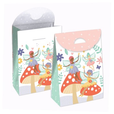 Big Dot of Happiness Let’s Be Fairies - Fairy Garden Birthday Gift Favor Bags - Party Goodie Boxes - Set of 12
