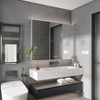Vynxaria Aluminium Medicine Cabinet Mirror, 35 x 28 Inches Medicine Cabinet with 3 Colors Light and Defogging Function,Grey - 2 of 4