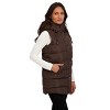 Women's Long Puffer Vest with Hood - S.E.B. By SEBBY - 3 of 4