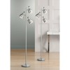 360 Lighting Trac Modern 64" Tall Standing Floor Lamps Set of 2 Lights Tree-Style 3-Light Adjustable Silver Metal Brushed Steel Finish Living Room - 2 of 4