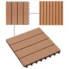 vidaXL 11 pcs Decking Tiles WPC 11.8"x11.8" 1 sqm Teak Color - 4 of 4