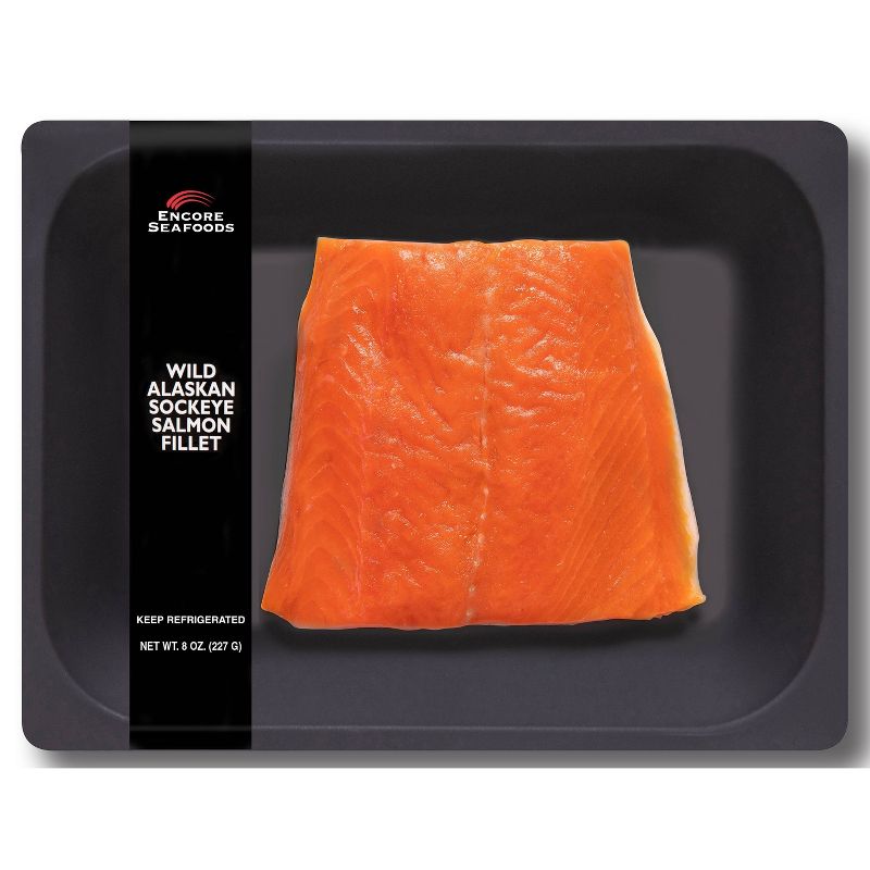Encore Foods Wild Alaskan Sockeye Salmon Fillet - 8oz, 1 of 5