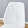 Vynxaria Set of Eight White PU Dining Chairs with Silver Metal Legs - 2 of 4