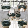 GDFStudio Ben 54'' Chenille Hexagon Single Sofa with Three Pillows - 4 of 4