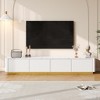 Whisen Modern Free-Combination Entertainment Center TV Stand for TVs Up to 100" with LED Light, Sliding Door and 2 Drawers - 2 of 4
