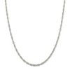 Black Bow Jewelry 2.75mm, Sterling Silver Solid Loose Rope Chain Necklace - 3 of 4