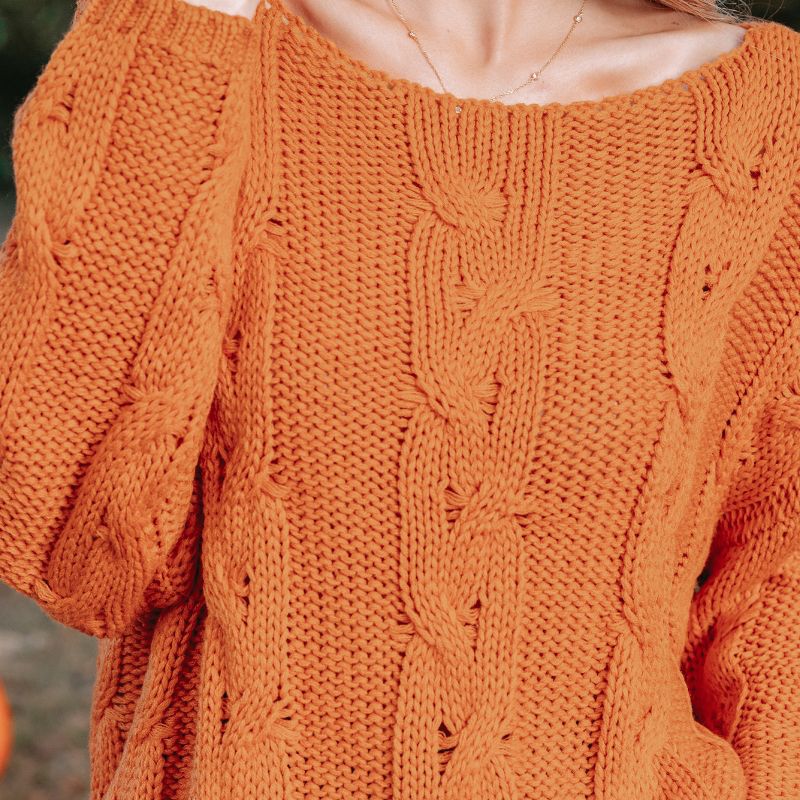 Women's Cable Knit Drop Sleeve Sweater - Cupshe, 2 of 9