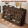 6/7 Drawer Dresser for Bedroom, Wooden Fluted Chest of Drawers, Modern Oak Storage Organizer for Living Room, Hallway, Entryway - 4 of 4