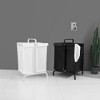 Chic Crate-2-Tier 110L Laundry Hamper – Oxford Basket w/ Lid + Sorting Cards | Clothes/Toys Storage | Black - 2 of 4