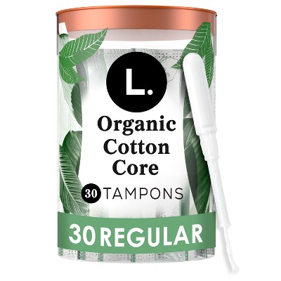 L . Organic Cotton Full Size Tampons - Regular - 30ct