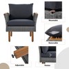 9-Pieces Outdoor PE Rattan Sectional Sofa Set with Acacia Wood Legs and Coffee Table - 2 of 4