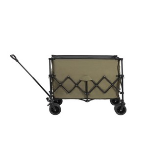 CAVINAS Heavy Duty Foldable Wagon Cart, Beach Cart with All-Terrain Wheels & Drink Holders, Garden Cart for Camping, Shopping - 1 of 4