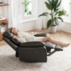 Lirago,Black,Compact Swivel Rocker Recliner Chair for Adults -Black Metal Frame for Small Spaces - 2 of 4